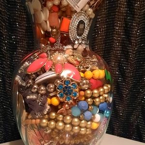 New Modern & Vintage Jewelry Jar Lot 4lbs